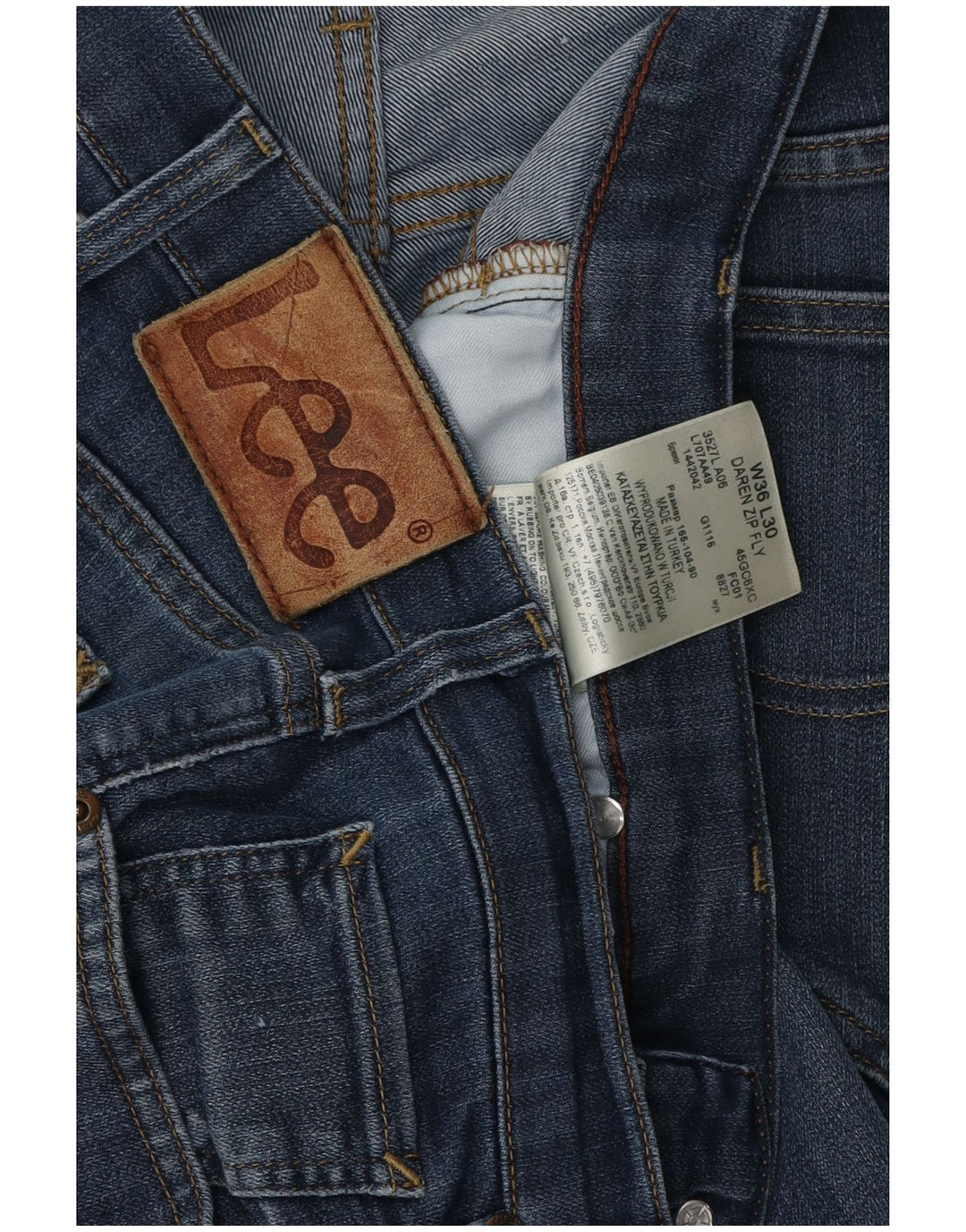 Jeans dritti Lee Daren Zip Fly da uomo W36 L27 Blu