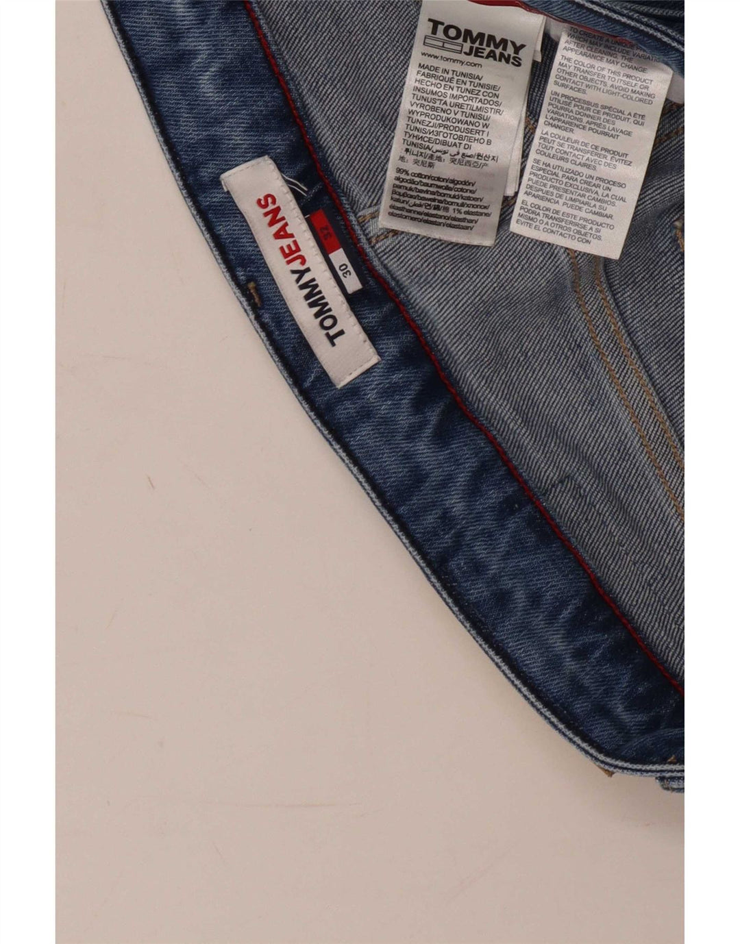 Jeans slim da uomo Tommy Hilfiger W30 L32 cotone blu