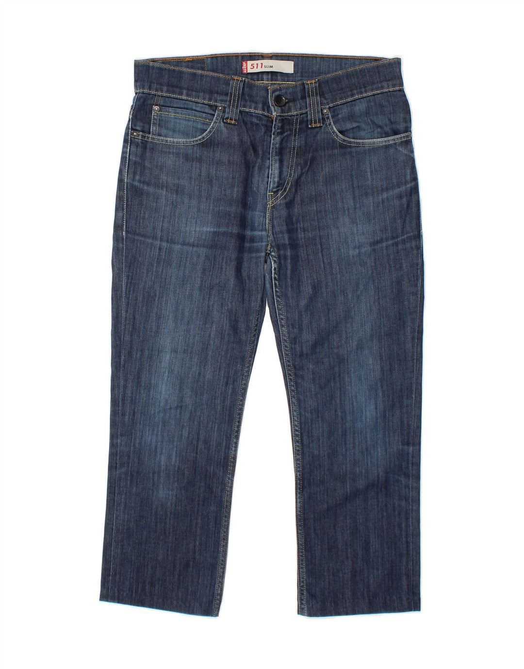 LEVI'S Womens 511 Slim Jeans W34 L24 Navy Blue Cotton Vintage Levi's and Second-Hand Levi's from Messina Hembry 