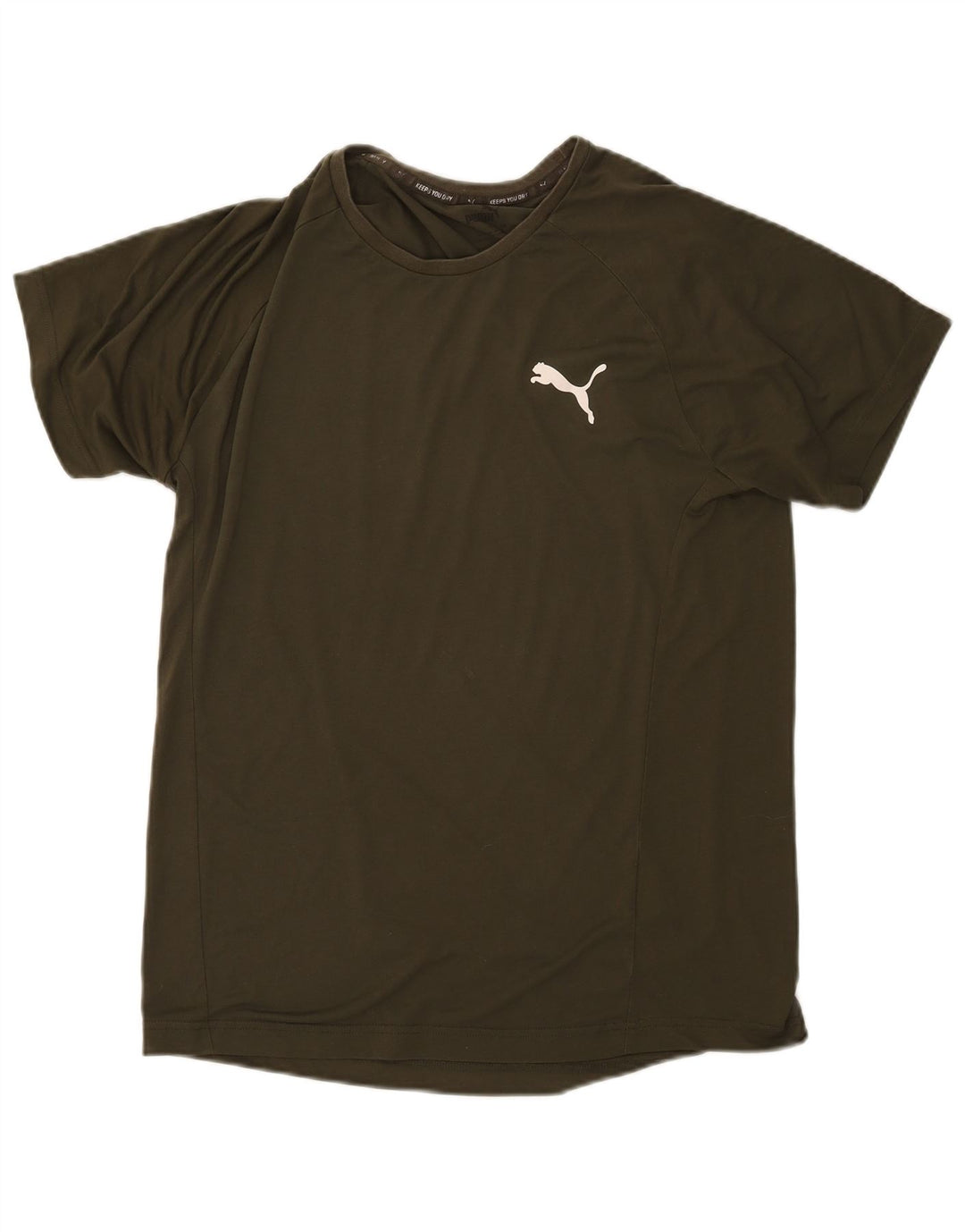 T-shirt da uomo Puma Top Large in cotone kaki