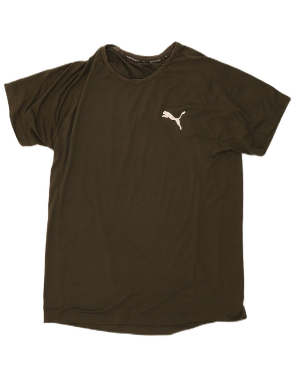 T-shirt da uomo Puma Top Large in cotone kaki