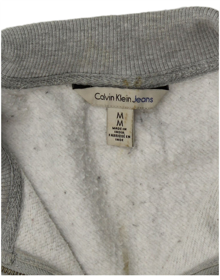 CALVIN KLEIN JEANS Felpa con collo con zip da uomo Maglione grigio medio