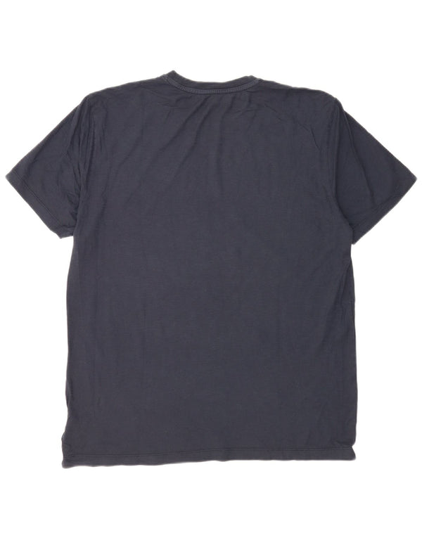 T-shirt grafica da uomo Blauer Top XL in cotone blu navy