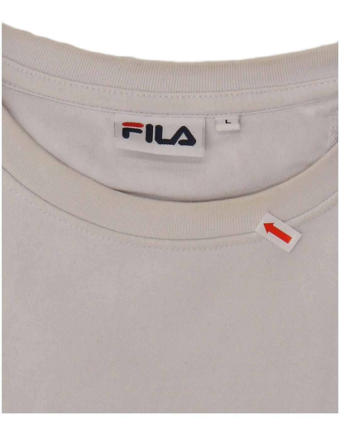 FILA Felpa grafica da uomo Maglione grande in cotone color block nero