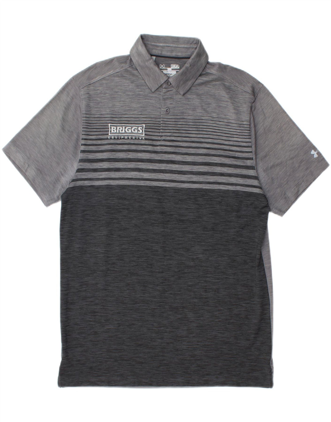 Polo da uomo UNDER ARMOUR Heat Gear grigio medio a righe