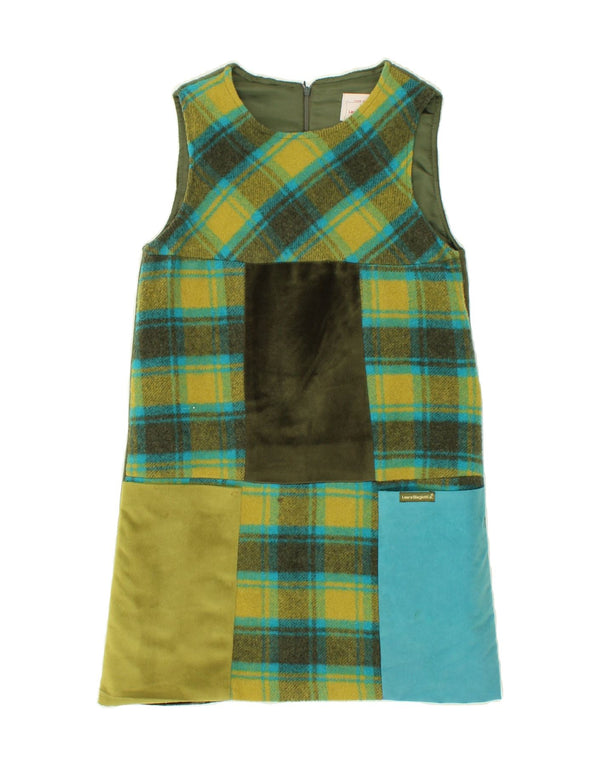 LAURA BIAGIOTTI Abito a trapezio senza maniche per bambina 8-9 anni XL Patchwork verde