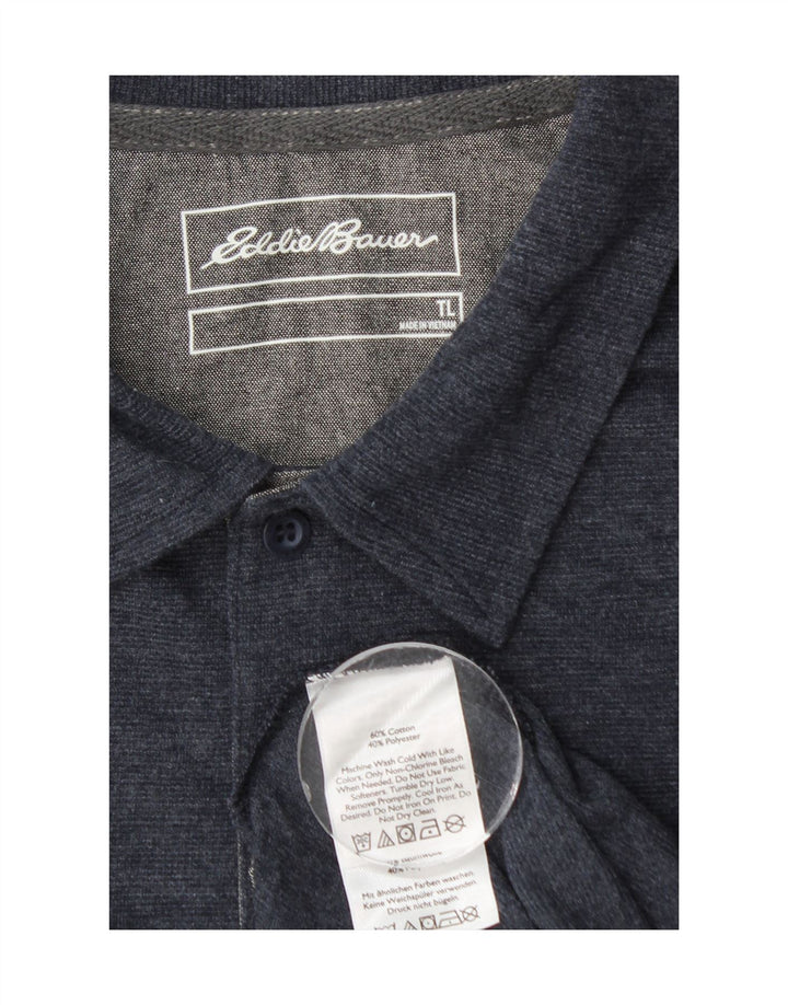 Polo da uomo EDDIE BAUER grande in cotone blu navy