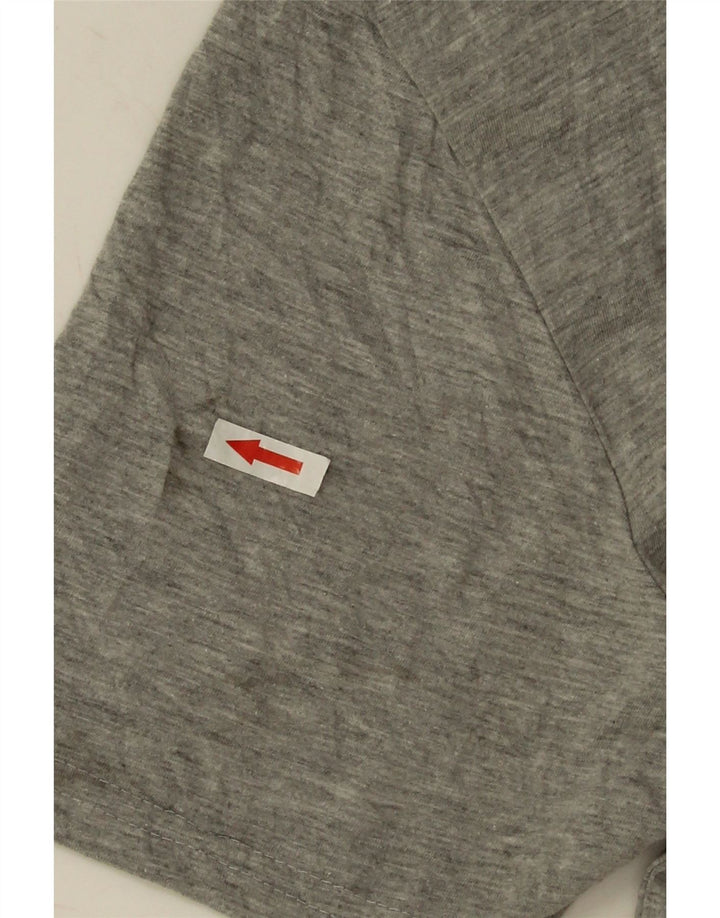 T-shirt grafica da uomo Adidas Top in poliestere chiazzato grigio medio