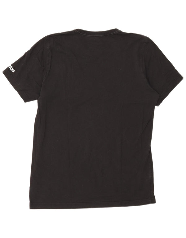 T-shirt grafica da uomo Adidas Top in cotone nero medio