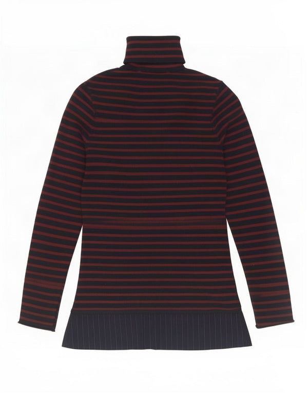 Top Zara da donna a maniche lunghe UK 8 Small a righe blu navy