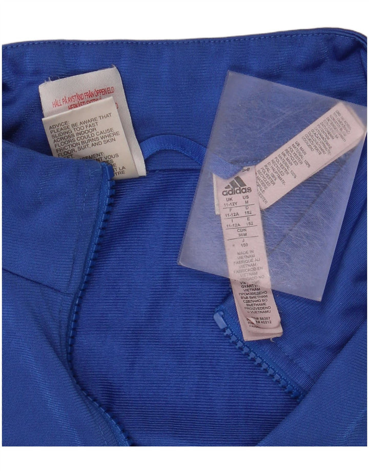 Giacca top della tuta da ragazzo ADIDAS 11-12 anni in poliestere blu