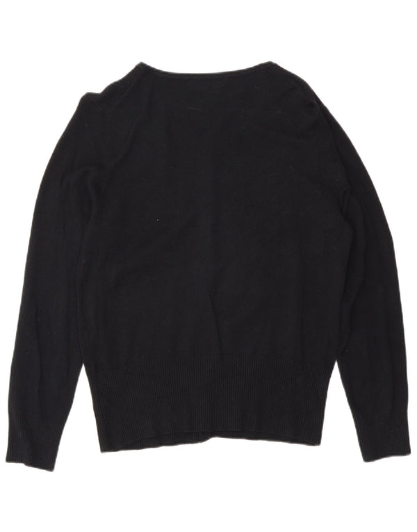 Maglione cardigan da donna Marks & Spencer UK 12 viscosa nera media