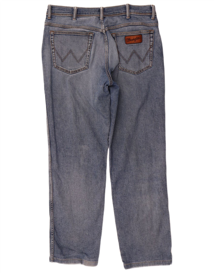 Jeans dritti da uomo Wrangler W36 L32 cotone blu