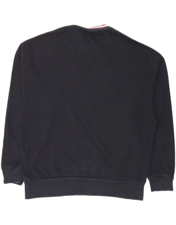 Felpa grafica da uomo Zara in cotone medio blu navy