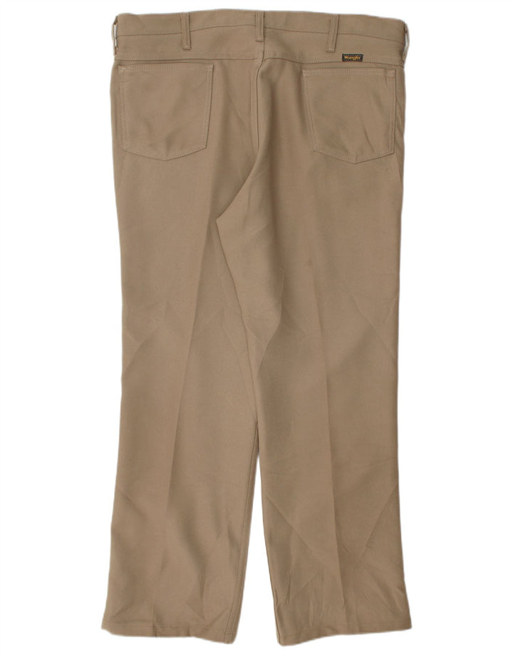 Pantaloni da abito dritti da uomo WRANGLER W38 L30 Poliestere beige