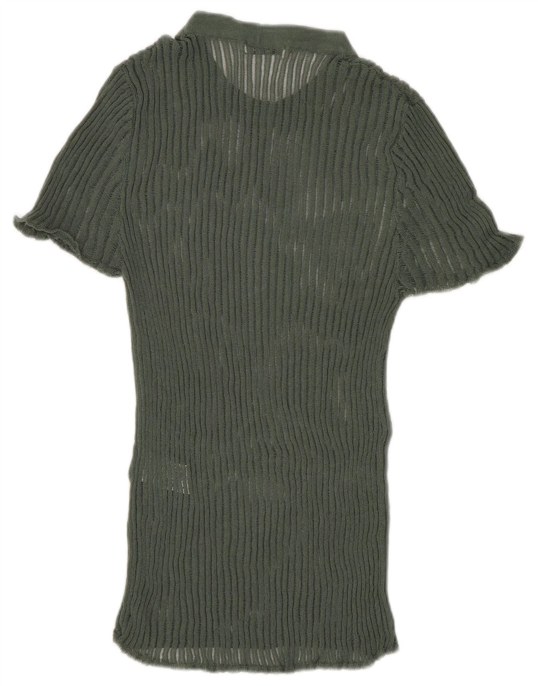 Top Zara in maglia da donna in camicetta UK 8 Small verde viscosa