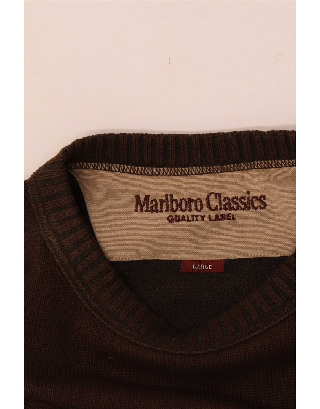 Maglione maglione girocollo da uomo Marlboro Classics grande marrone