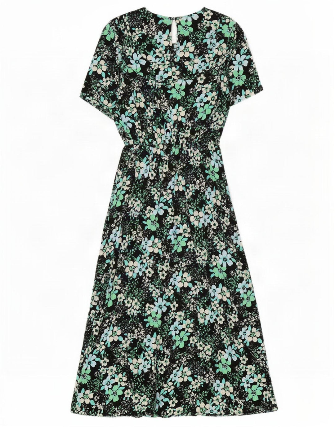 Abito lungo da donna Marks & Spencer UK 10 Piccolo viscosa floreale multicolore