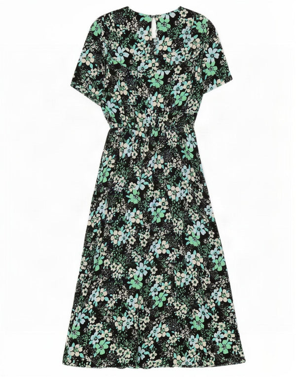 Marks & Spencer Womens Maxi Dress UK 10 Small Multicoloured Floral Viscose