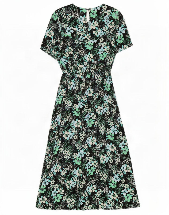 Abito lungo da donna Marks & Spencer UK 10 Piccolo viscosa floreale multicolore