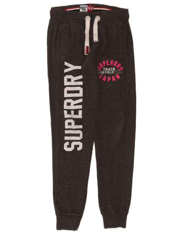 Pantaloni da tuta con grafica da donna Superdry Joggers UK 10 Small Grey Flecked