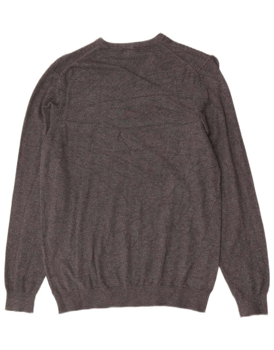 Maglione Zara da uomo con scollo a V piccolo in viscosa grigia