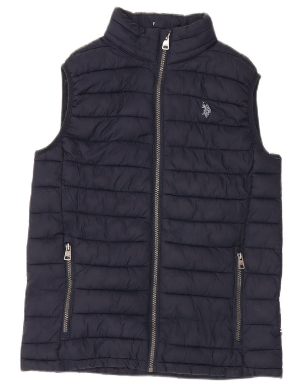 Polo Assn. Gilet imbottito da ragazzo 14-15 anni in nylon blu navy