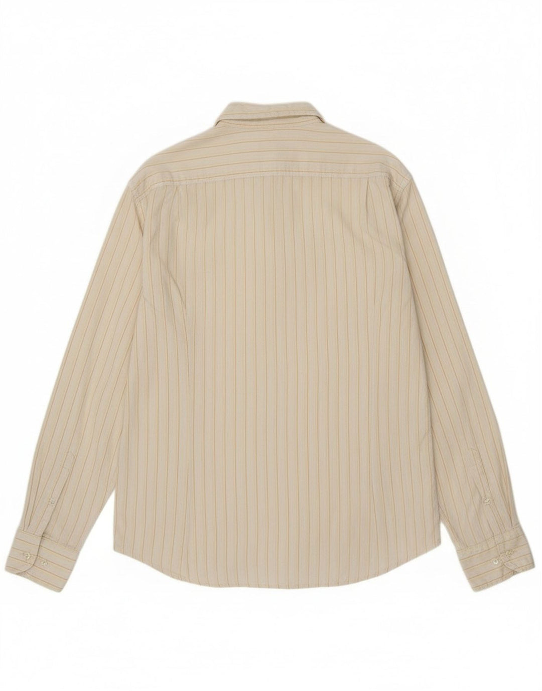 Camicia Kappa da uomo XL in cotone gessato bianco sporco