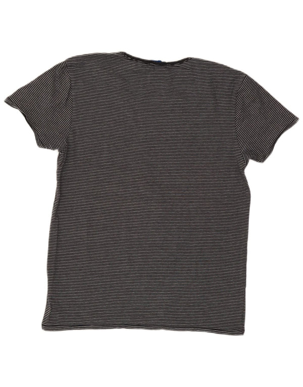 T-shirt da uomo Scotch & Soda Top XL in cotone gessato nero