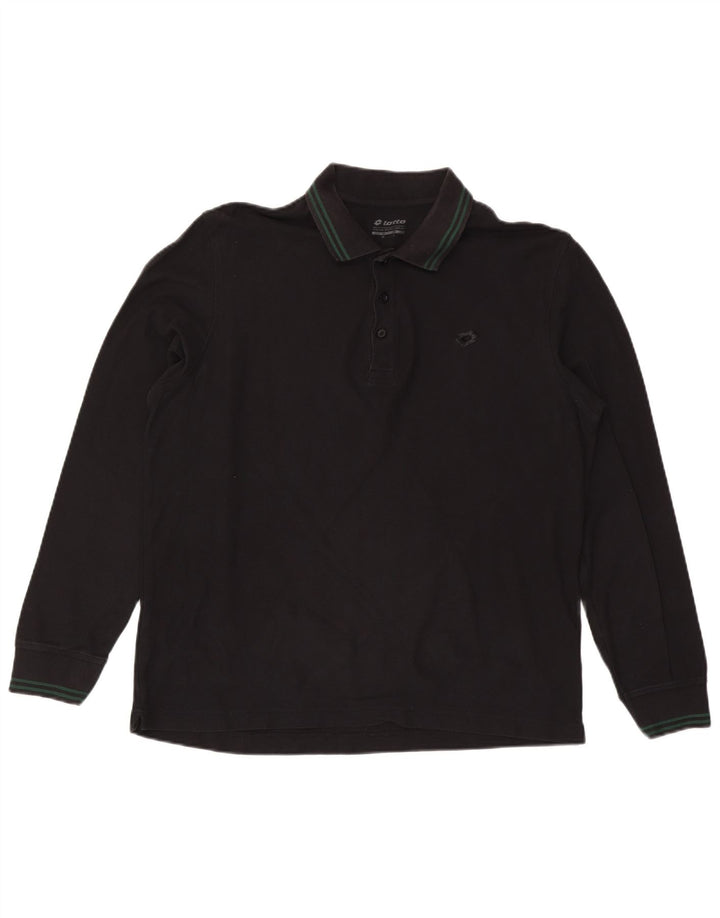 Polo da uomo a maniche lunghe LOTTO Large nera