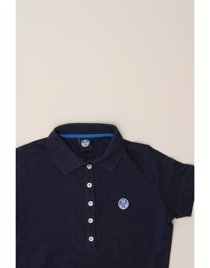 NORTH SAILS Womens Polo Shirt UK 2 2XS Navy Blue Vintage North Sails and Second-Hand North Sails from Messina Hembry 