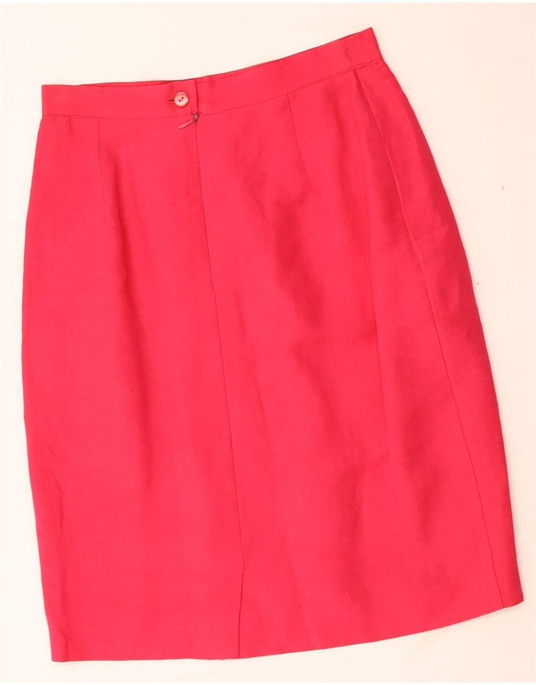 Set gonna vintage da donna a 3 bottoni e 2 pezzi, UK 12, medio, W28, lino rosso