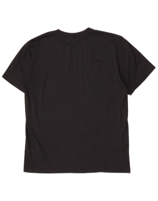Nike - Maglietta grafica da uomo Dri Fit, taglia UK 12, media, nera, poliestere, sportiva