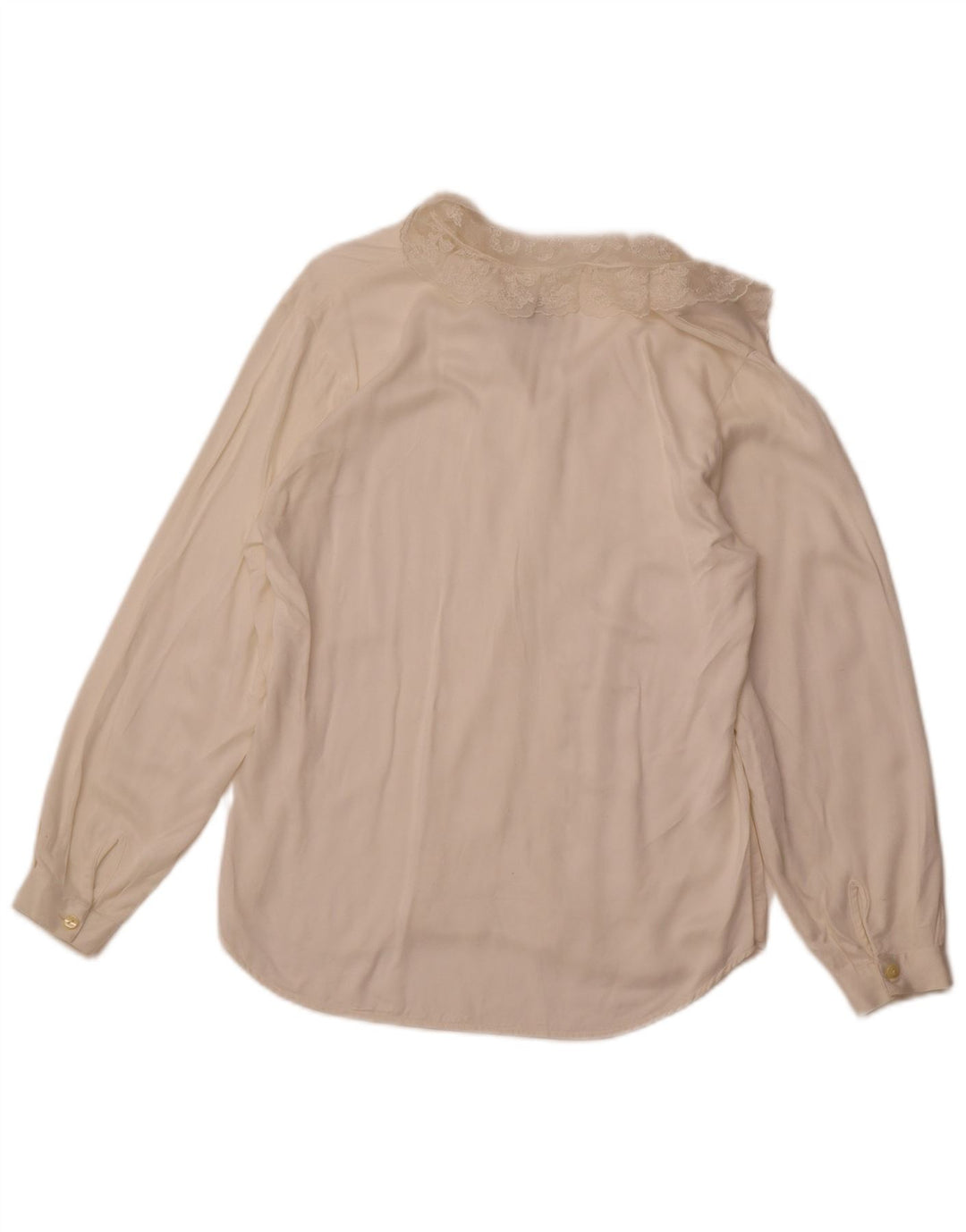 Camicia Camicia BENETTON Donna IT 44 Viscosa Bianco Sporco Medio
