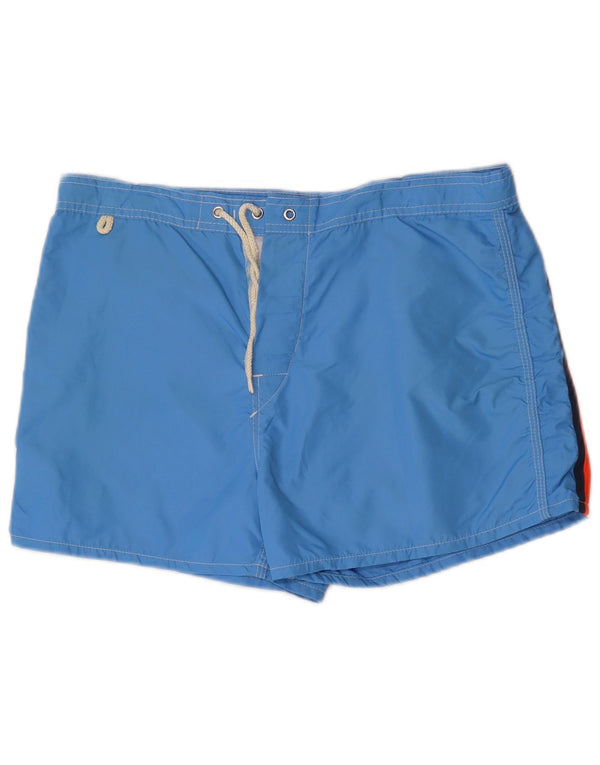 Pantaloncini da bagno da uomo Sundek in nylon color block blu medio