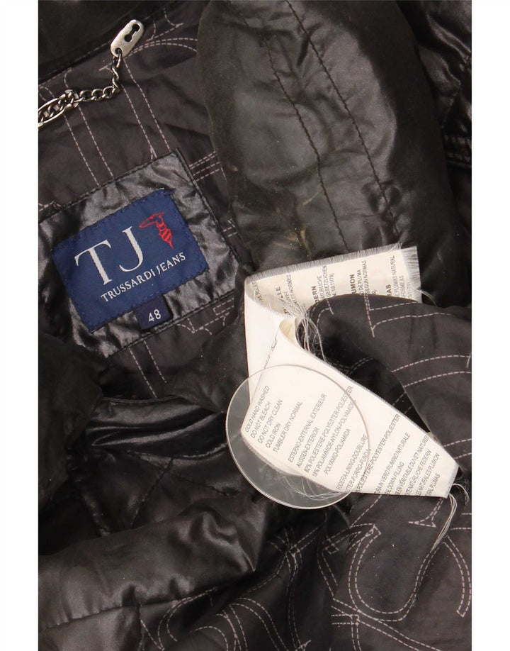 Piumino Donna Trussardi Jeans IT 48 XL Poliestere Nero