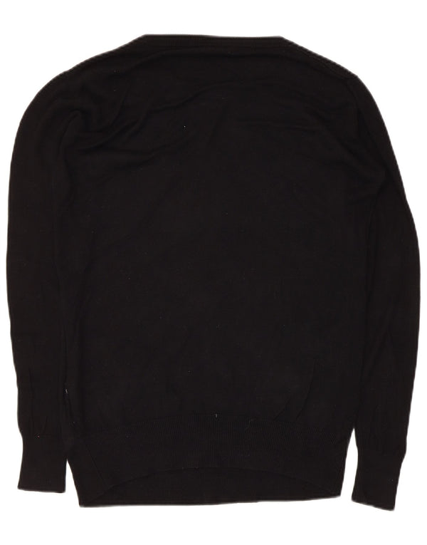 Guess Maglione girocollo oversize con grafica da donna UK 6 XS Nero