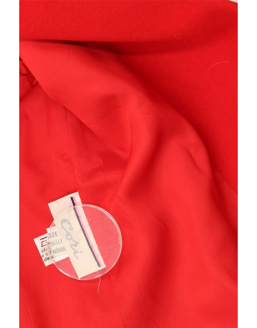 Giacca blazer doppiopetto vintage da donna UK 12 rossa media