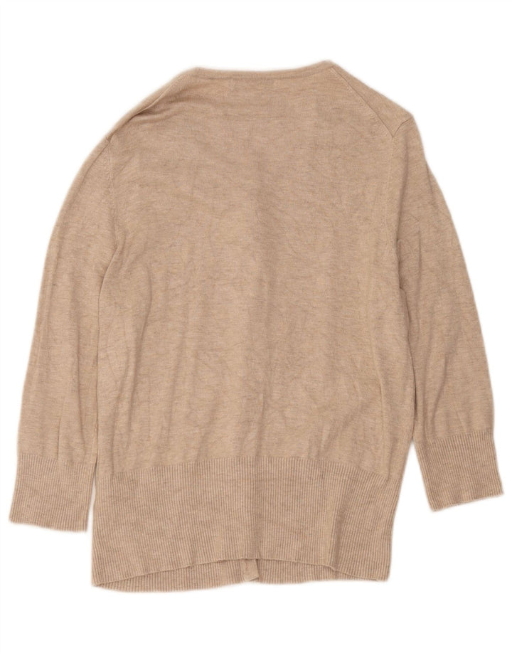 Maglione cardigan con maniche a 3/4 da donna Marks & Spencer UK 12 Beige medio