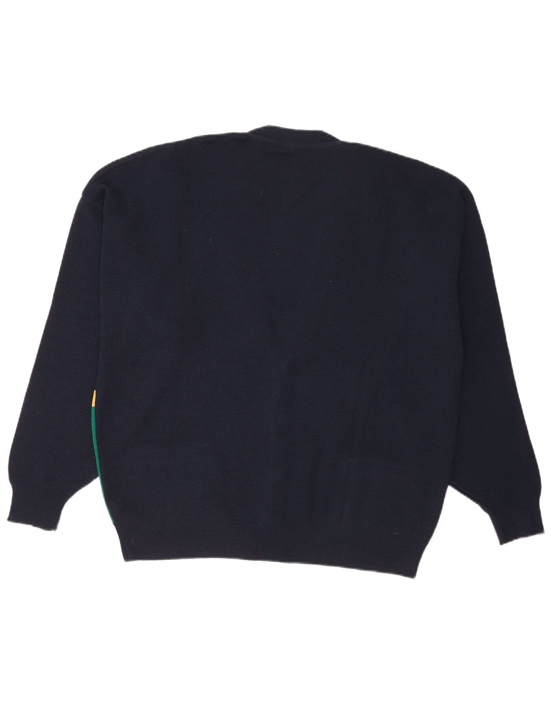 Maglione cardigan da uomo White Sails XL in lana color block blu navy