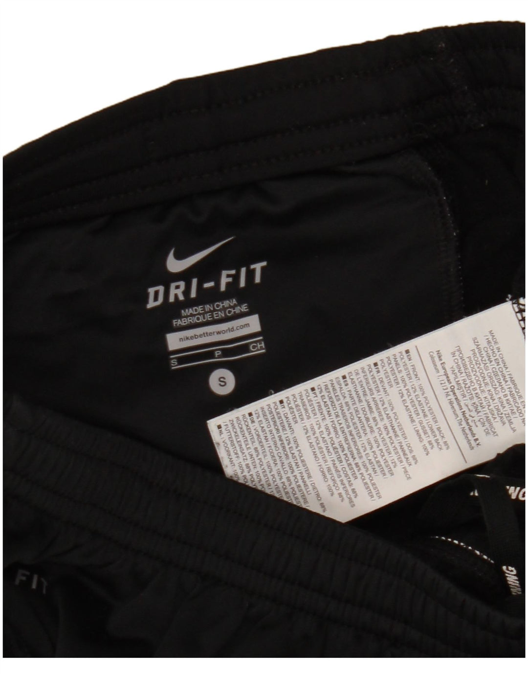 Pantaloni da tuta Nike Dri Fit da uomo piccoli in poliestere nero