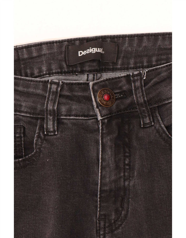 Jeans slim da donna Desigual W26 L27 Grigio floreale
