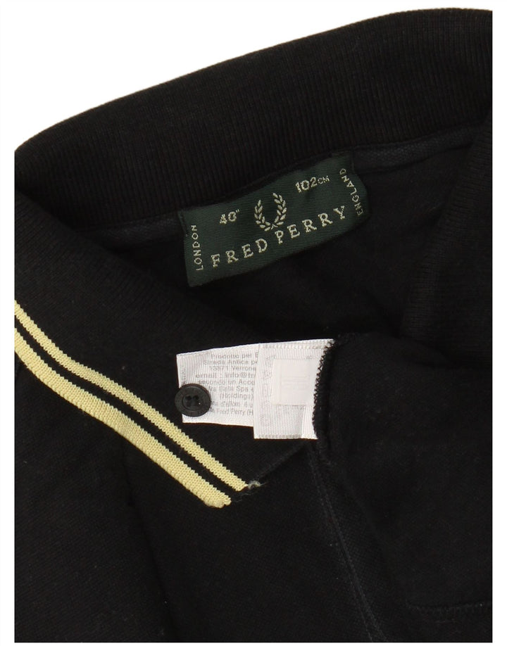 Polo da uomo FRED PERRY in cotone nero medio
