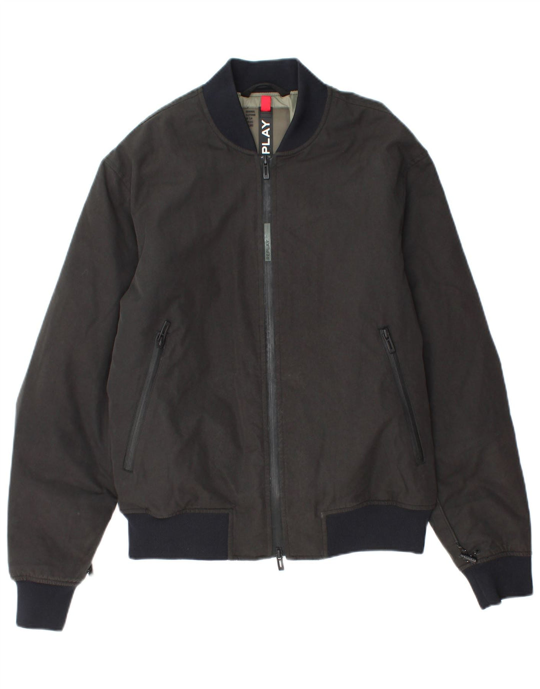 Giubbotto bomber grafico da uomo Replay UK 38 Cotone color block grigio medio