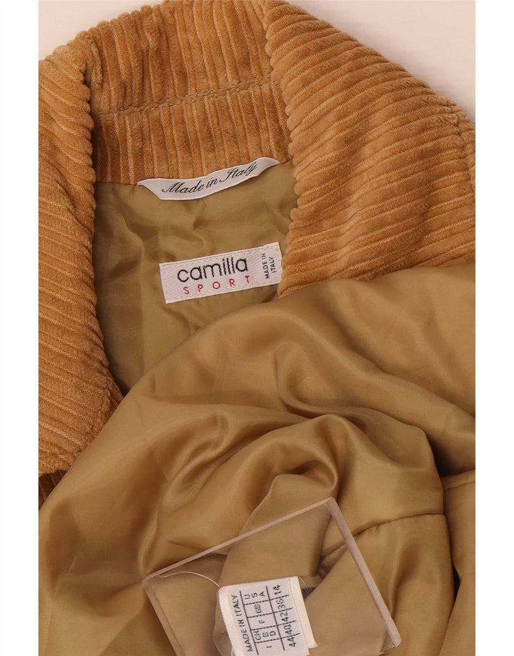 Giacca Donna Camilla Doppio Petto in Velluto a Coste IT 44 Cotone Beige Medio