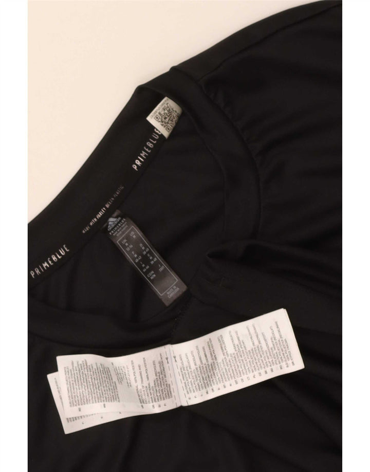 T-shirt grafica da donna Adidas Top UK 12/14 poliestere nero medio