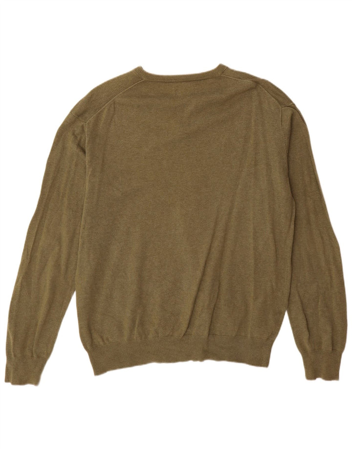 Gant Maglione da uomo con scollo a V XL in cotone kaki