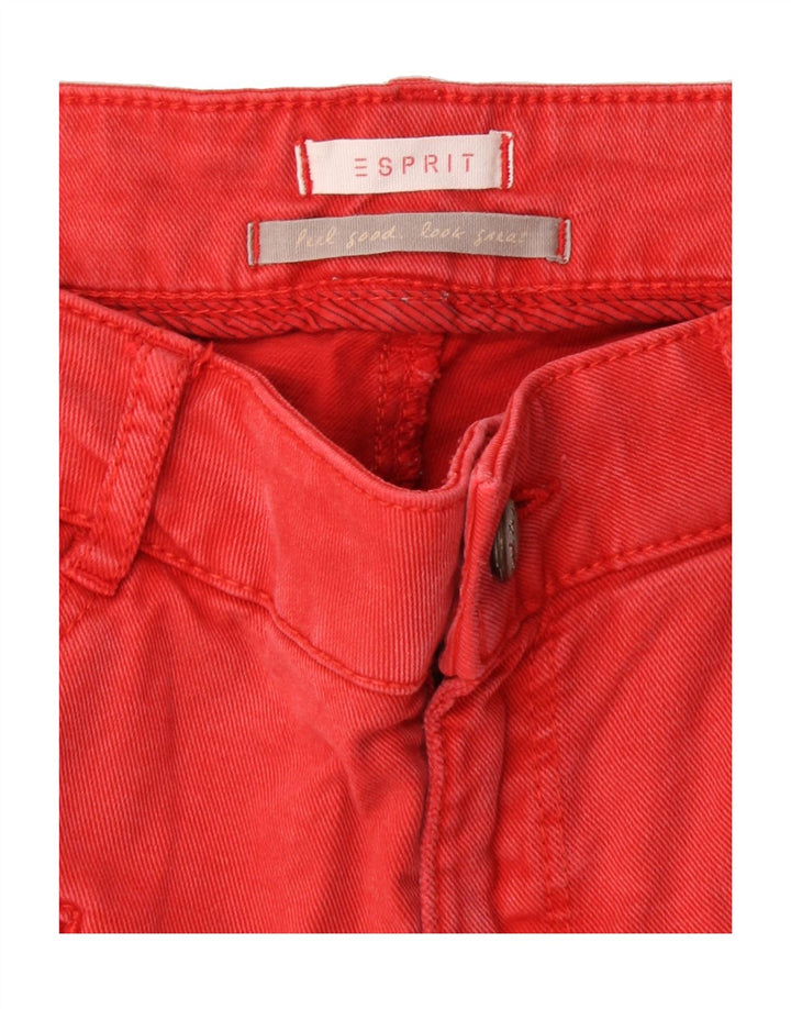 ESPRIT Womens Cargo Tapered Jeans UK 12 Medium W28 L26 Red Cotton Vintage Esprit and Second-Hand Esprit from Messina Hembry 