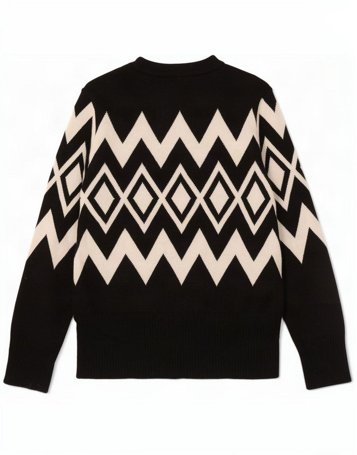 Maglione maglione girocollo da donna Marks & Spencer UK 12 medio nero