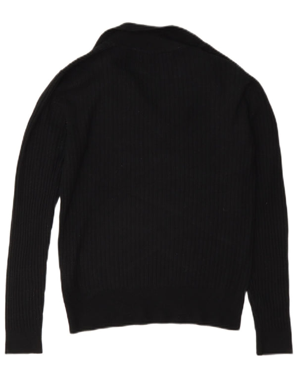 Maglione a collo alto da donna Marks & Spencer UK 8 piccolo in viscosa nera